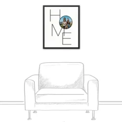 Wall Quotes & Signs-Kirkland's Home Personalized Home Circle Photo Wall Plaque Black/White