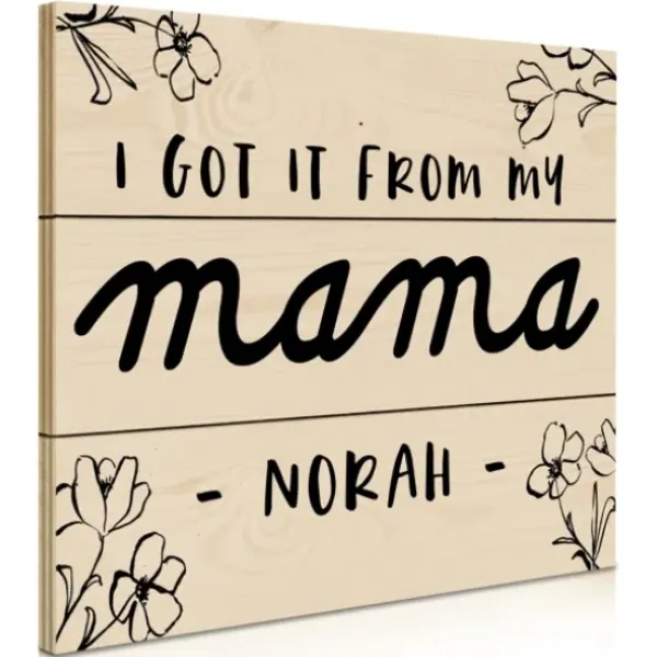 Wall Quotes & Signs-Kirkland's Home Personalized I Got It From My Mama Wood Plaque Tan