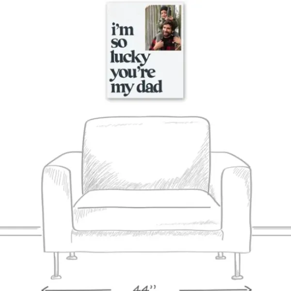 Wall Quotes & Signs-Kirkland's Home Personalized I'M So Lucky You'Re My Dad Canvas Art White