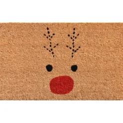Doormats-Kirkland's Home Personalized Leaf Wreath Coir Doormat Tan/Black/Green