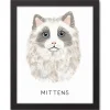 Wall Quotes & Signs-Kirkland's Home Personalized Long Hair Gray Cat Canvas Wall Plaque Gray/White