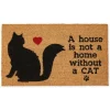 Doormats-Kirkland's Home Personalized Monochrome Tile Coir Doormat Tan/Black/White