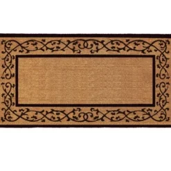 Doormats-Kirkland's Home Personalized Monogram Diamond Doormat Brown/Black