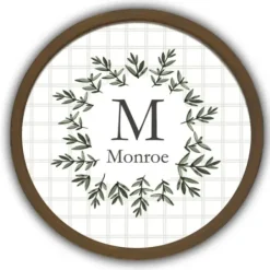 Monogram Wall Decor-Kirkland's Home Personalized Monogram Leafy Frame Plaque Brown