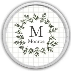 Monogram Wall Decor-Kirkland's Home Personalized Monogram Leafy Frame Plaque White