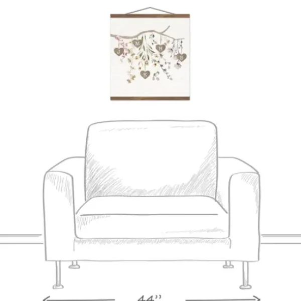 Wall Quotes & Signs-Kirkland's Home Personalized Monogram Tree Branch Teakwood Print Ivory/Brown