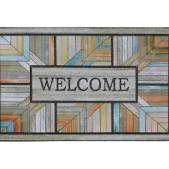 Doormats-Kirkland's Home Personalized Mr. & Mrs. Coir Doormat Tan/Black