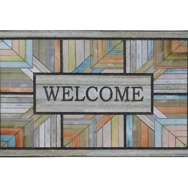 Doormats-Kirkland's Home Personalized Mr. & Mrs. Coir Doormat Tan/Black