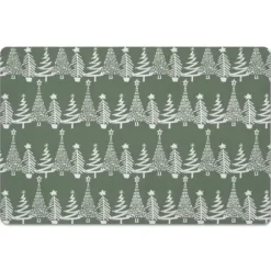 Kitchen & Floor Mats-Kirkland's Home Personalized Plaid Santa Stop Here Kitchen Mat Red/White