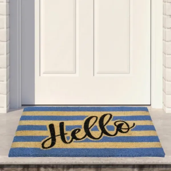 Kitchen & Floor Mats-Kirkland's Home Personalized Simple Circle Monogram Floor Mat Brown/Black