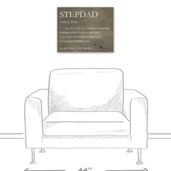 Wall Quotes & Signs-Kirkland's Home Personalized Stepdad Definition Canvas Wall Plaque Brown/White