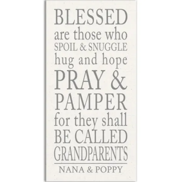Wall Quotes & Signs-Kirkland's Home Personalized Those Grandparents Canvas Wall Plaque White/Gray