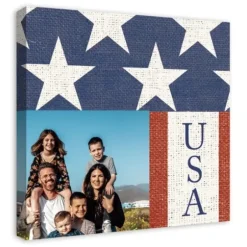 Wall Quotes & Signs-Kirkland's Home Personalized Usa Flag Canvas Art Print White/Red/Blue