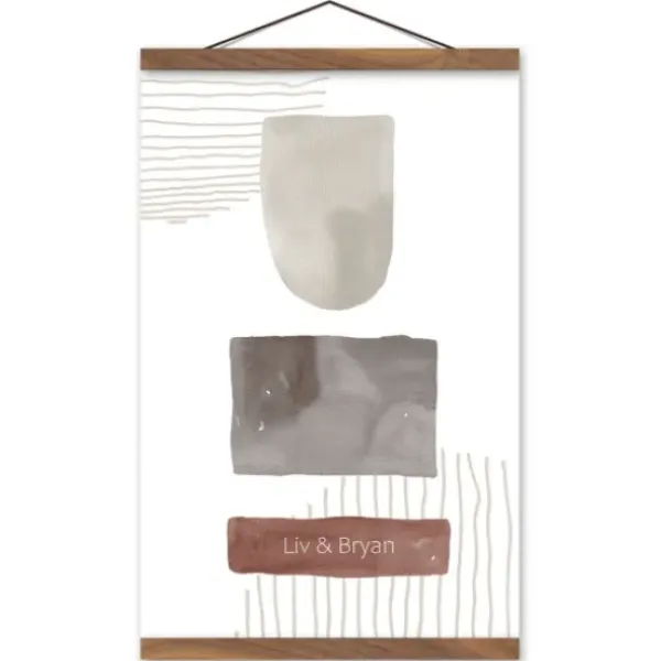 Wall Quotes & Signs-Kirkland's Home Personalized Watercolor Abstract Wall Plaque White/Gray/Brown