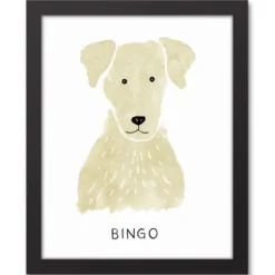 Wall Quotes & Signs-Kirkland's Home Personalized Yellow Labrador Canvas Wall Plaque Tan/Yellow/White