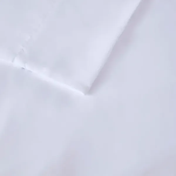 Bed Sheets-Kirkland's Home Petal Blossom Hem Microfiber 4-Pc. Full Sheet Set White/Blue