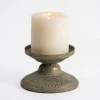 Candle Holders-Kirkland's Home Petina Metal Pillar Candle Holder, 4 In. Brown/Gold