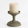 Candle Holders-Kirkland's Home Petina Metal Pillar Candle Holder, 6 In. Brown/Gold