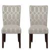 Dining Chairs-Kirkland's Home Pewter Lattice Parsons Chairs, Set Of 2 Gray
