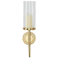 Sconces-Kirkland's Home Pierre Polished Stem Sconce Gold