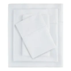Bed Sheets-Kirkland's Home Pima Cotton Sateen 4-Pc. King Sheet Set White