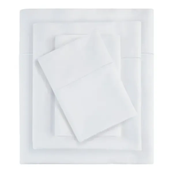 Bed Sheets-Kirkland's Home Pima Cotton Sateen 4-Pc. King Sheet Set White