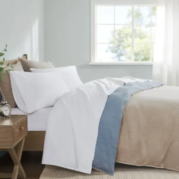 Bed Sheets-Kirkland's Home Pima Cotton Sateen 4-Pc. King Sheet Set White