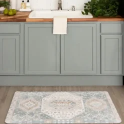 Doormats-Kirkland's Home Pink Aloe There Coir Doormat Pink/Green