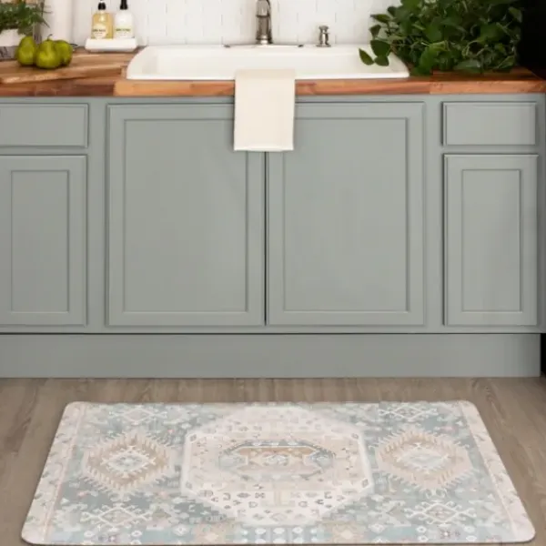 Doormats-Kirkland's Home Pink Aloe There Coir Doormat Pink/Green