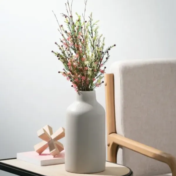 Stems & Bouquets-Kirkland's Home Pink And White Wax Flower Bundles, Set Of 2 Green/Pink/White