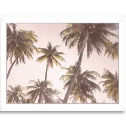 Framed Art-Kirkland's Home Pink Beach Photography Framed Art Prints, Set Of 6 Pink/Green