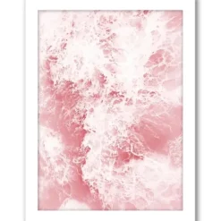 Framed Art-Kirkland's Home Pink Beach Photography Framed Art Prints, Set Of 6 Pink/Green