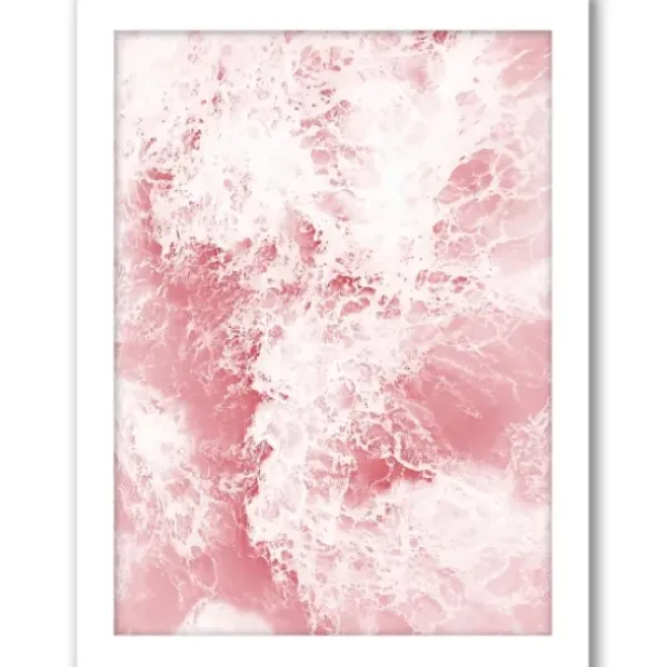 Framed Art-Kirkland's Home Pink Beach Photography Framed Art Prints, Set Of 6 Pink/Green