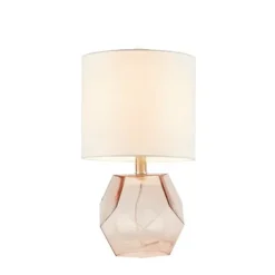 Table Lamps-Kirkland's Home Pink Glass Stella Table Lamp White