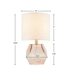 Table Lamps-Kirkland's Home Pink Glass Stella Table Lamp White