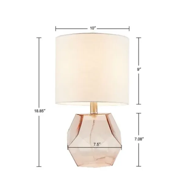 Table Lamps-Kirkland's Home Pink Glass Stella Table Lamp White