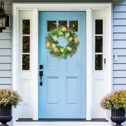 Wreaths-Kirkland's Home Pink Roses, Hydrangeas, And Peonies Wreath Pink/Green