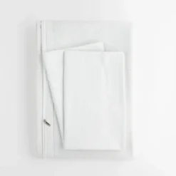 Duvets-Kirkland's Home Pinstripe 3-Pc. Queen Duvet Cover Set White/Gray