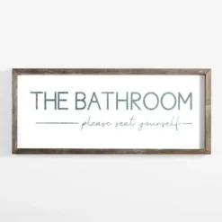 Wall Quotes & Signs-Kirkland's Home Please Seat Yourself Framed Wall Plaque White/Black