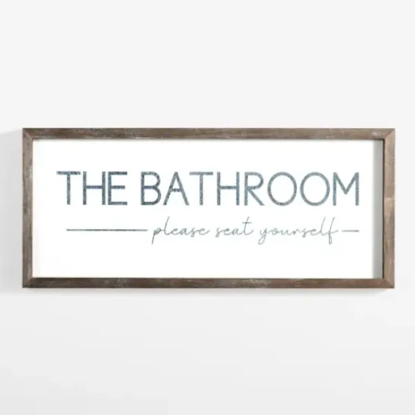 Wall Quotes & Signs-Kirkland's Home Please Seat Yourself Framed Wall Plaque White/Black
