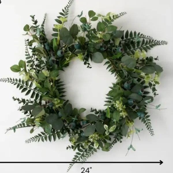 Wreaths-Kirkland's Home Pod Foliage Wreath Green