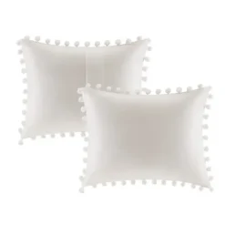 Comforters-Kirkland's Home Pom Pom California King 3-Pc. Comforter Set White