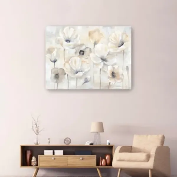 Canvas Art-Kirkland's Home Poppy Garden Landscape Canvas Art Print Gray