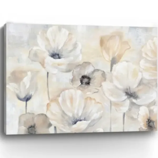Canvas Art-Kirkland's Home Poppy Garden Landscape Canvas Art Print Gray