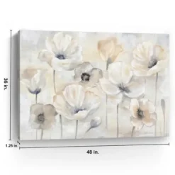 Canvas Art-Kirkland's Home Poppy Garden Landscape Canvas Art Print Gray