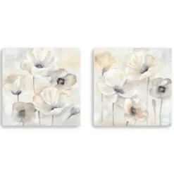 Canvas Art-Kirkland's Home Poppy Garden 2-Pc. Canvas Art Set, 30X30 In. Gray