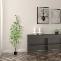 Trees & Topiaries-Kirkland's Home Potted Bamboo Tree, 5 Ft.