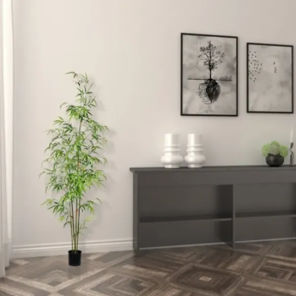 Trees & Topiaries-Kirkland's Home Potted Bamboo Tree, 5 Ft.
