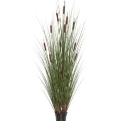 Trees & Topiaries-Kirkland's Home Potted Brown Cats Tails Grass, 48 In.