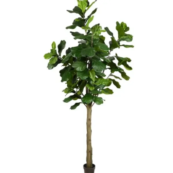 Trees & Topiaries-Kirkland's Home Potted Fiddle Leaf Fig Tree, 8 Ft.